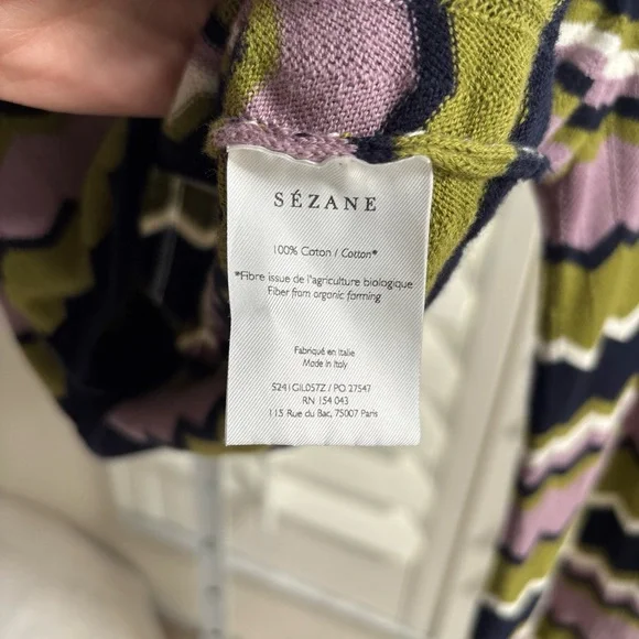 SEZANE Bobbie Cropped Cardigan 100% Cotton Size Small - Picture 6 of 13